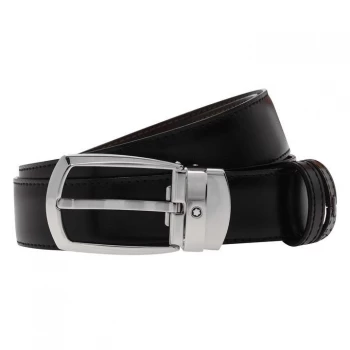 Mont Blanc - Horseshoe Buckle Black/brown 30 Mm Reversible Leather Belt - Belts - Black / Brown