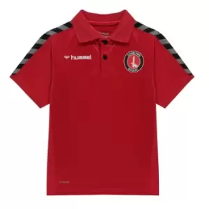 Hummel Charlton Athletic Polo Shirt Junior Boys - Red