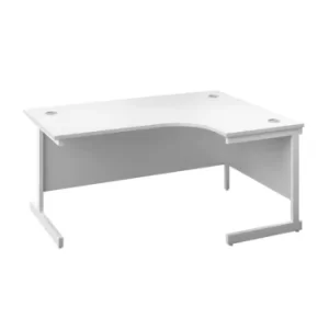 1800 X 1200 Single Upright Left Hand Radial Desk White-white