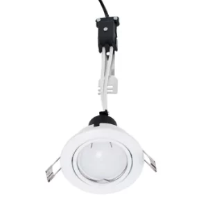 6 x MiniSun Non-Fire Rated Steel Tiltable Downlights In White