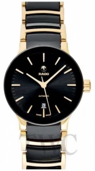 RADO Mens Centrix Automatic Black And Gold PVD Ceramic Watch