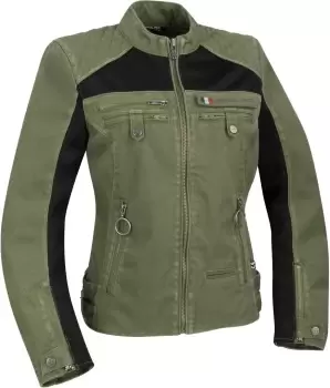 Segura Vanda Ladies Motorcycle Textile Jacket, green-brown, Size 36 for Women, green-brown, Size 36 for Women
