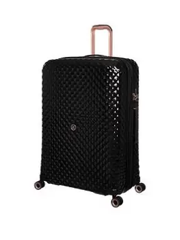 It Luggage Glitzy Hardshell X-Large Black Expadnable Suitcase With Tsa Lock