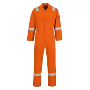 Biz Flame Mens Aberdeen Flame Resistant Antistatic Coverall Orange Extra Large 34"