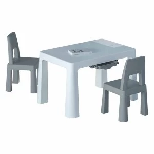 Liberty House Toys Kids Height Adjustable Table and 2 Chairs, White