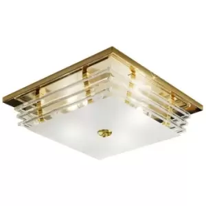 Kolarz ONTARIO - Lifestyle Patterned Flush Ceiling Lamp Polished Gold, 4x E27