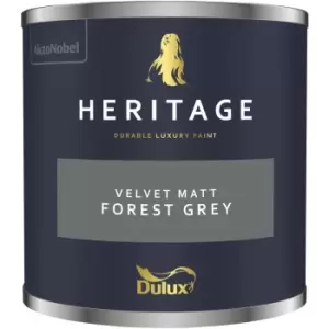 Dulux Heritage Velvet Matt Forest Grey Matt Emulsion Paint 125ml
