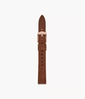 Fossil Women 14mm Brown Croco Eco Leather Strap