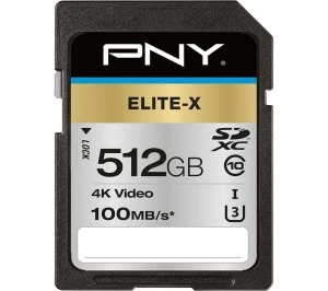 Elite-X Class 10 SDXC Memory Card - 512GB