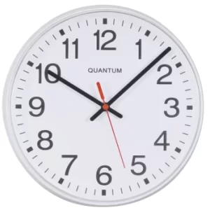 2500 10" Round White Quartz Clock