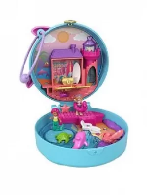 Polly Pocket Dolphin Beach Compact And Playset Dolls