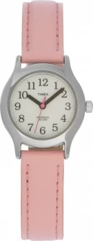 Timex Girls Pink First Easy Reader Leather Strap Watch