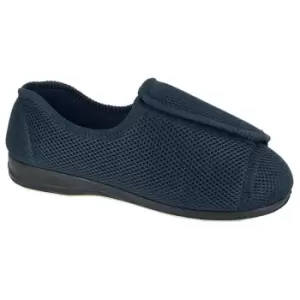 Sleepers Unisex Adult Terry Extra Wide Slippers (10 UK) (Navy Blue)