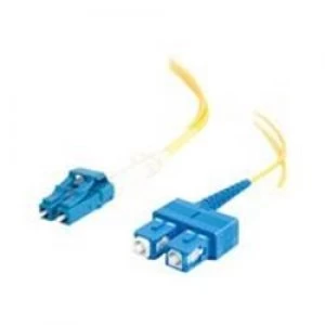 C2G 5m LC-SC 9/125 OS1 Duplex Singlemode PVC Fibre Optic Cable (LSZH) - Yellow