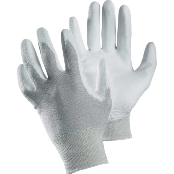 811 Tegera ESD Palm-side Coated Grey/White Gloves - Size 10