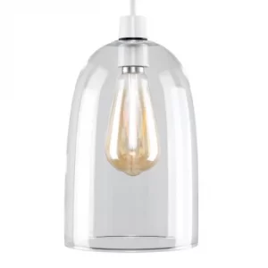 Kira Dome Shaped Light Glass Pendant Shade in Clear