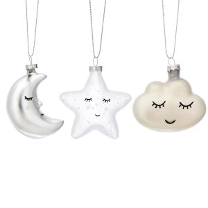 Sass & Belle (Set of 3) Sweet Dreams Shaped Baubles