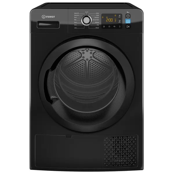 Indesit YTM1192BXUK 9KG Heat Pump Condenser Dryer in Black A Rated