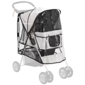 PawHut Dog Stroller Rain Cover, with Rear Entry