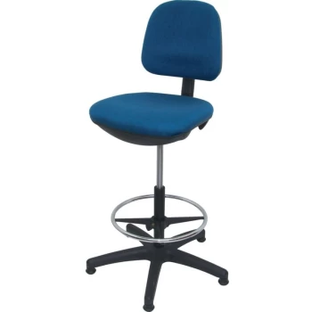 Lincoln - Draughtsmans Chair Fixed Royal Blue Fabric