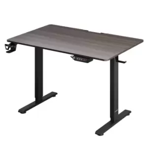 Height Adjustable Desk Brown 110x60x73-118cm LCD Display