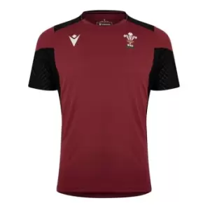 Macron Wales Rugby 6 Nations Training Shirt 2023 2023 Adults - Red
