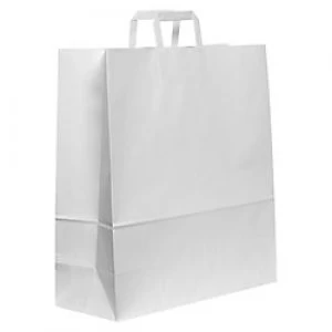 Purely Packaging Vita Flat Handle Paper Bag 450 (W) x 480 (H) x 170 (D) mm White Pack of 150
