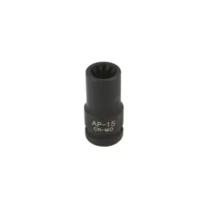 Caliper/Brake Pad Socket - 10 Point - 15mm - 6986 - Laser
