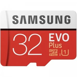 Samsung 32GB Evo Plus Micro SD Card SDHC UHS-I U1 + Adapter - 95MB/s