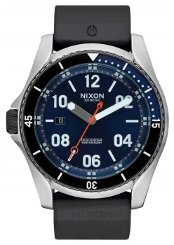 Nixon Descender Sport Blue Sunray Black Silicone Strap Watch