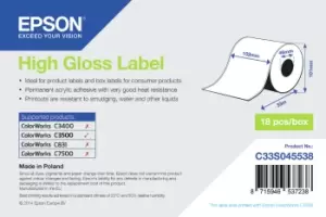 Epson C33S045538 Format-etikettes gloss 102mm x 33m for Epson TM-C...