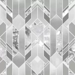Muriva Elixir Geo Wallpaper, Silver