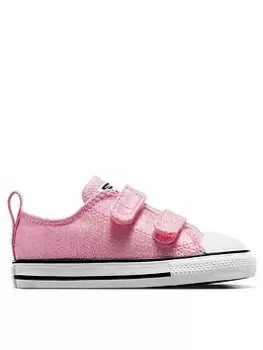 Converse Chuck Taylor All Star Glitter 2v Infant Trainers, Pink, Size 3 Younger
