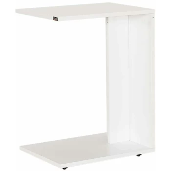 Mobile Sofa Table in White - Fits Under Most Sofas. - White