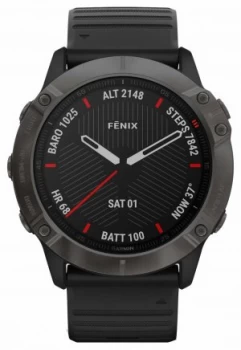 Garmin Fenix 6X Pro Sapphire Carbon Grey DLC Black Watch
