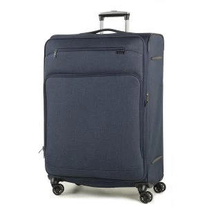 Rock Madison Large Lightweight Expandable 4-Wheel Suitcase - Navy