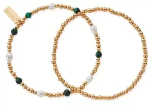 ChloBo GBSETMRP Gold Magical Beauty Set Of 2 Pearl & Jewellery