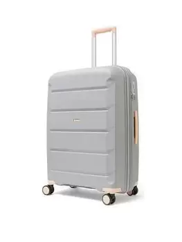 Rock Luggage Tulum 8 Wheel Hardshell Medium Suitcase - Grey