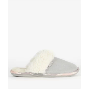 Barbour Lydia Mule Slippers - Grey Suede