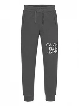 Boys, Calvin Klein Jeans Hybrid Logo Sweatpants - Black, Size 10 Years