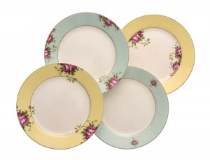 Aynsley Archive Rose Plates Set of 4