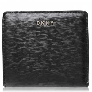 DKNY Bifold Sutton Leather Purse - Black/Gold BGD