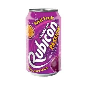 Rubicon 330ml Passion Fruit Flavoured Soft Drink Pack of 24 1418432