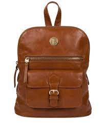 Pure Luxuries London Hazelnut 'Zinnia' Leather Backpack - tan