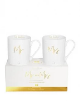 Katie Loxton Mr And Mrs Gift Boxed Mugs