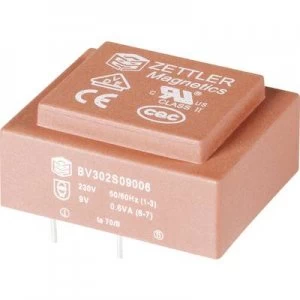 PCB mount transformer 1 x 230 V 1 x 15 V AC 0.60 VA 40 mA