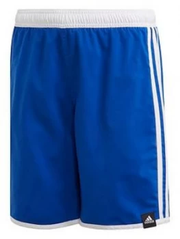 adidas Boys Younger Yb 3S Shorts, Blue, Size 7-8 Years