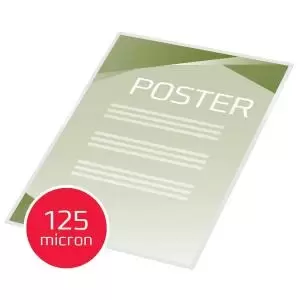 GBC Document Pouch Gloss A2 125 micron Clear 50 3745099