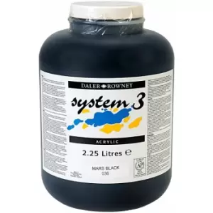 System 3 Acrylic Paint Mars Black 2.25L - Daler Rowney