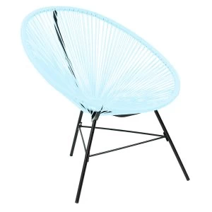 Charles Bentley Retro Lounge Chair - Pastel Blue
